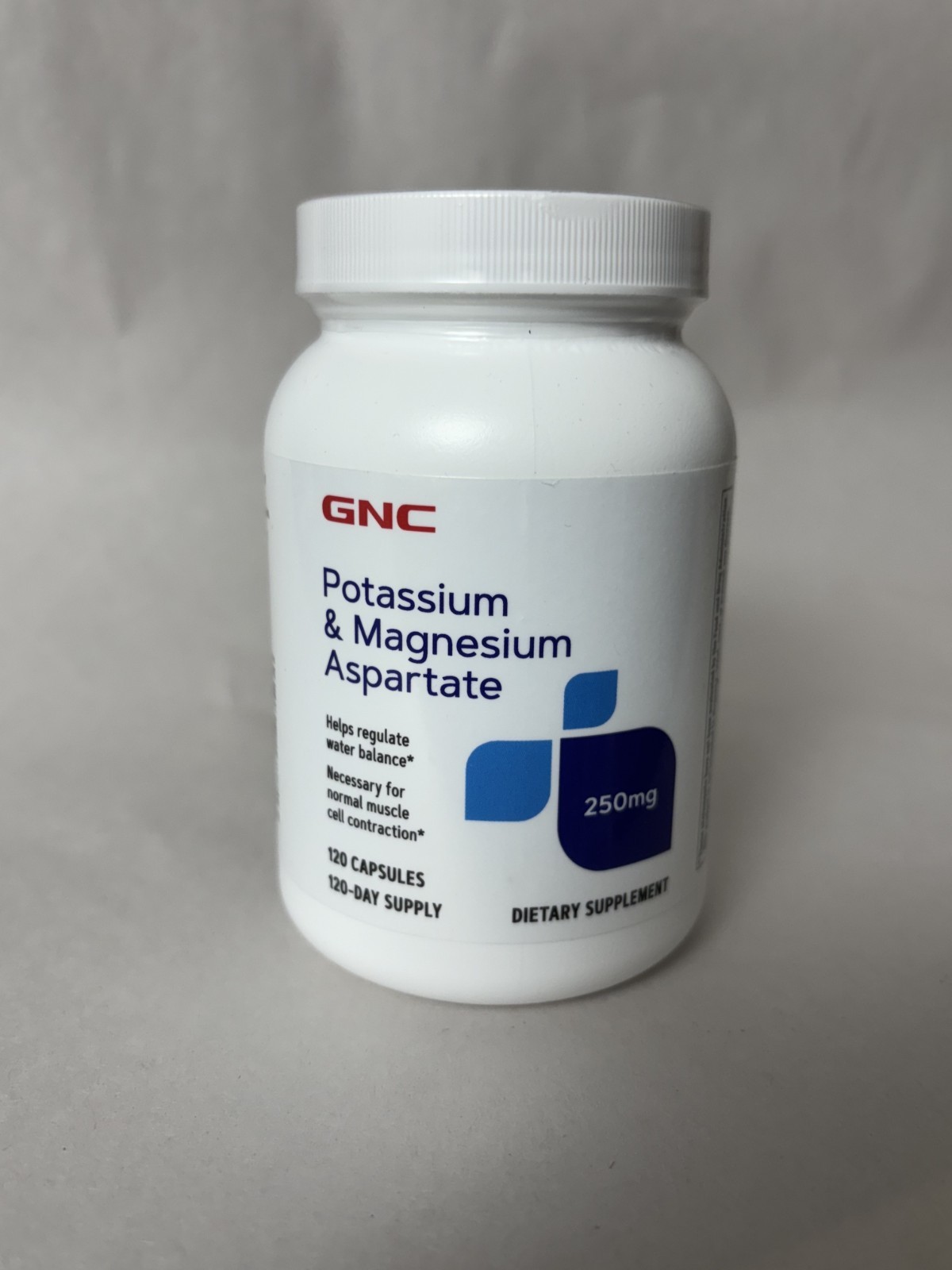 GNC POTASSIUM & MAGNESIUM ASPERTATE 120 Capsules(EXP:04/2028)