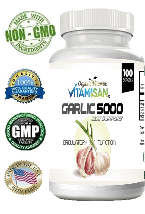 Aged Garlic Extract, garlic is a natural Immune Formula , 100 sofgels odor 5000