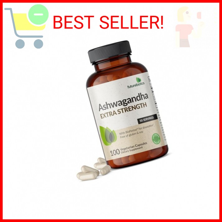 Futurebiotics Ashwagandha Extra Strength Stress & Mood Support with BioPerine –