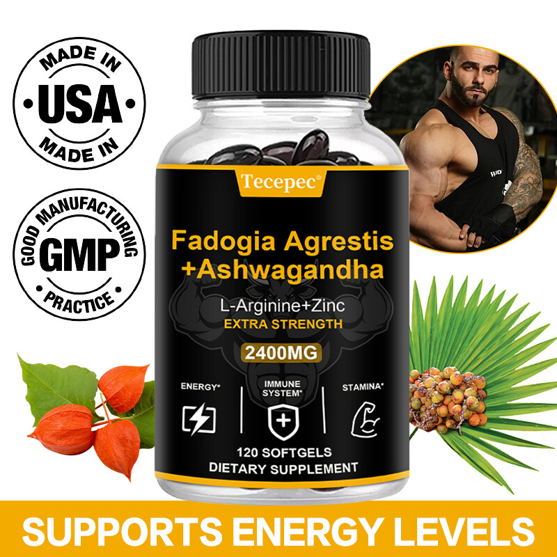 Organic Fadogia Agrestis 1000mg & Ashwagandha 500mg Male Supplement