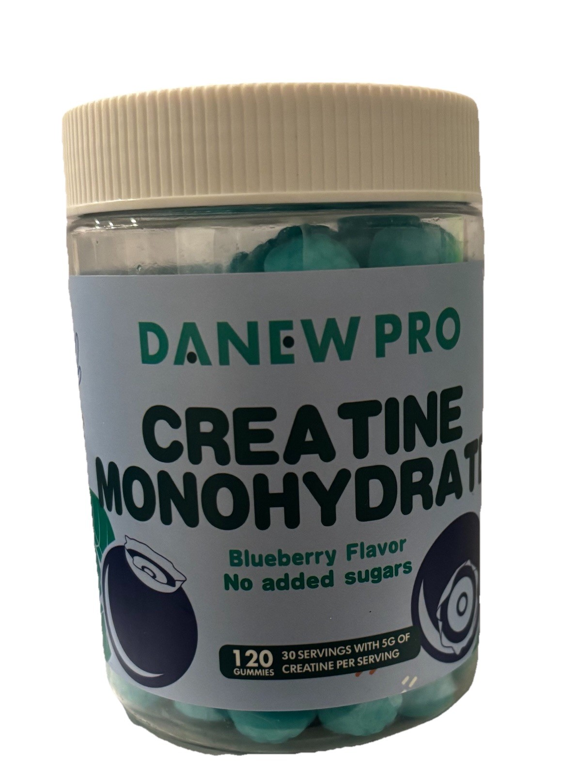DANEW PRO Creatine Monohydrate Blueberry 120 Gummies Exp 09/2027