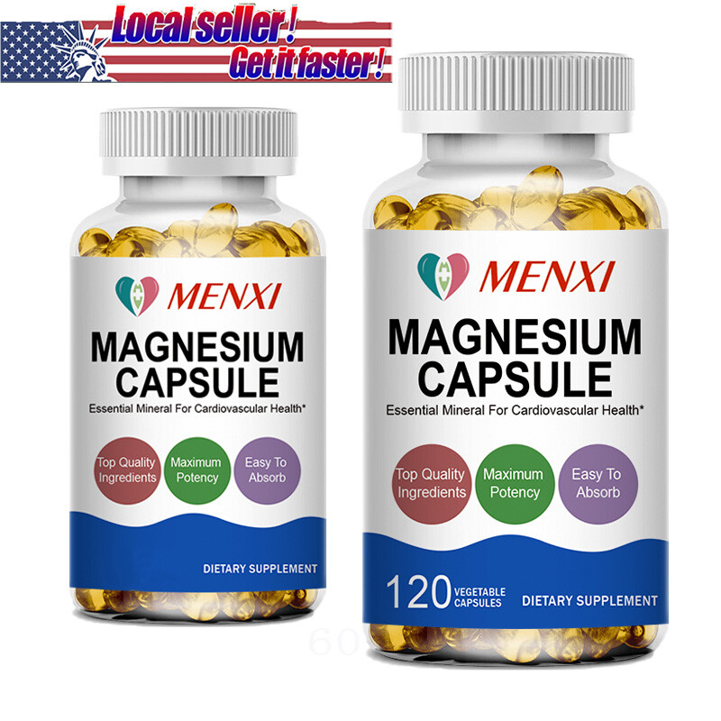Magnesium Capsules Complex Glycinate Citrate Malate Oxide For Unisex 120Capsules
