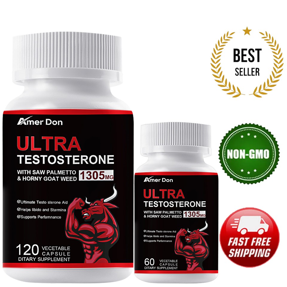 Natural Testosterone Booster 90ct Increase Energy Improve Muscle Strength Growth