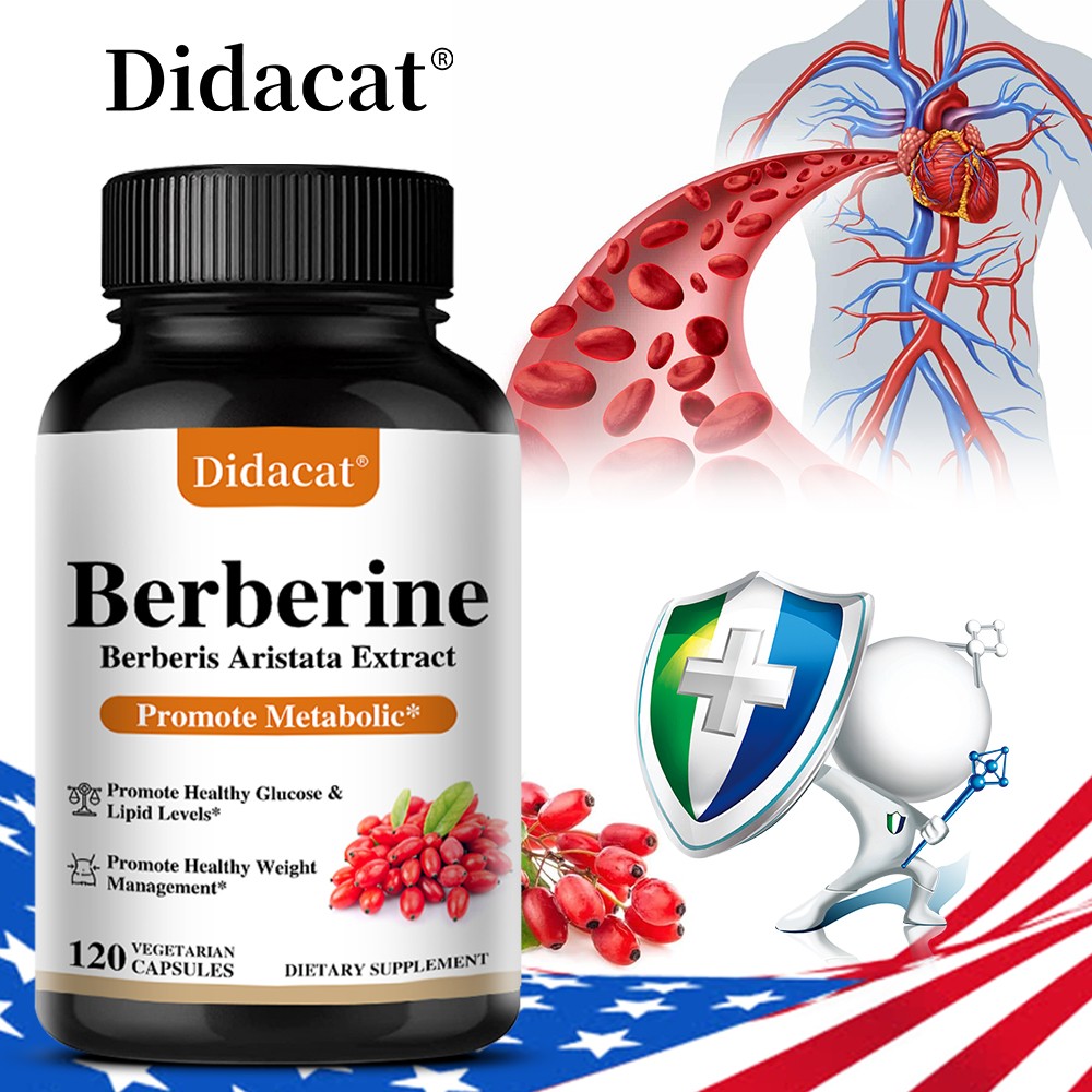 Berberine HCL Heart Health And Blood Sugar Balance Plant-Based Antioxidant 120CT