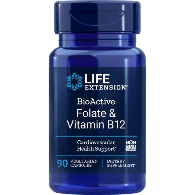 Life Extension Bioactive Folate & Vitamin B12 90 Veg Caps
