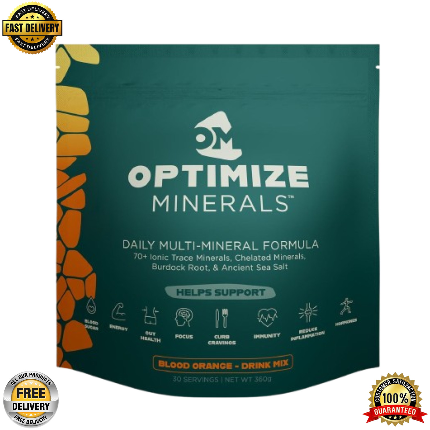 Optimize Minerals Multi Mineral Daily Formula – Magnesium, Electrolytes – 30 Ser