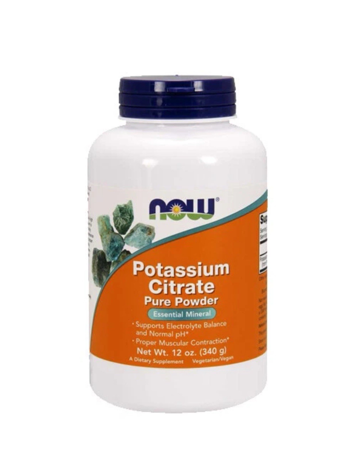 NOW FOODS Potassium Citrate Powder 12 oz Exp 12/2027