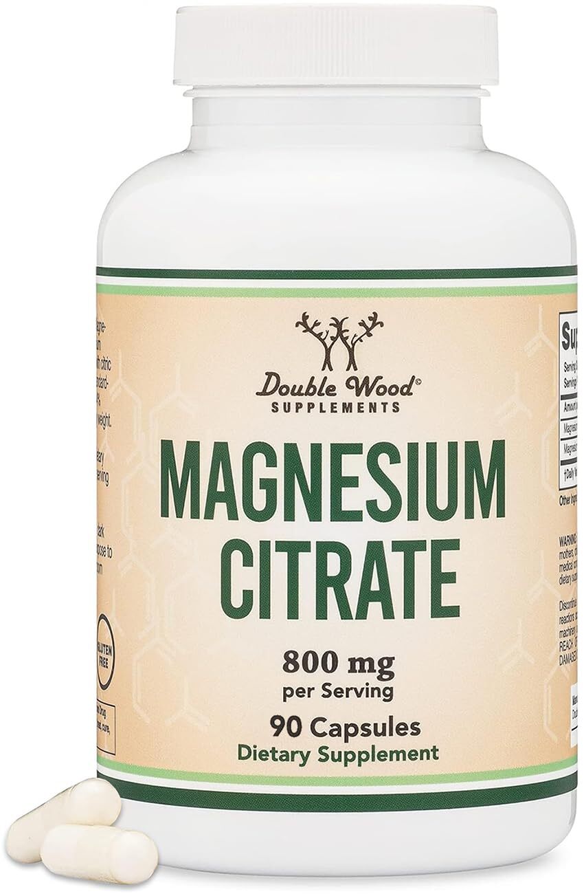 Magnesium Citrate 800mg Per Serving for Muscle & Nerve Support – 90 Capsules