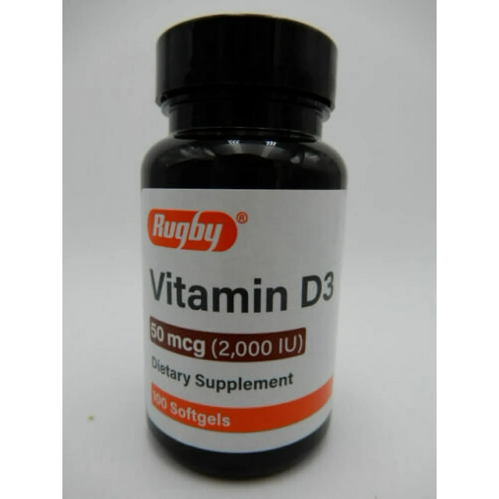 Rugby | Vitamin D3 | 50mcg (2000IU) | 100 Soft Gels