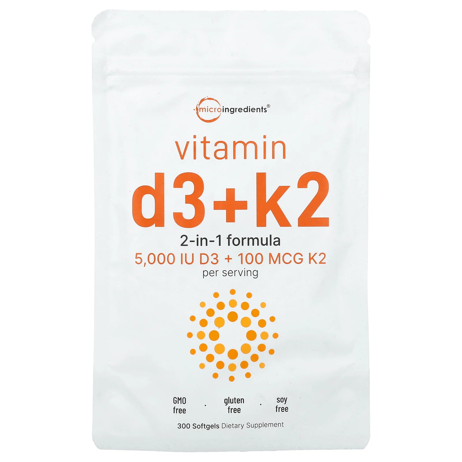 Vitamin D3 + K2, 300 Softgels