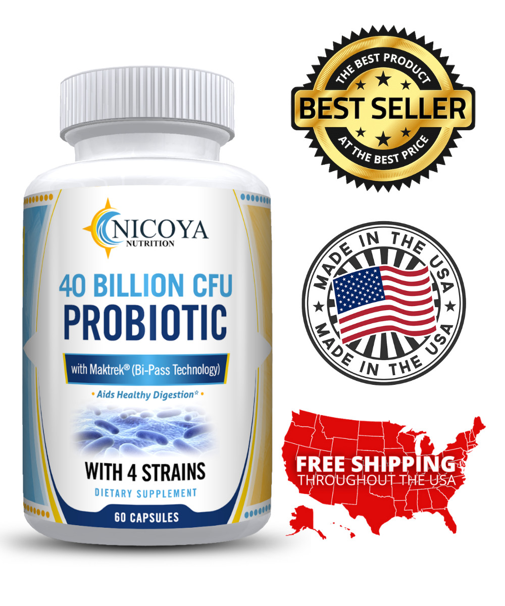 Probiotics 40 Billion CFU- Healthy Digestion, Immune Health, Gas/Bloating Relief