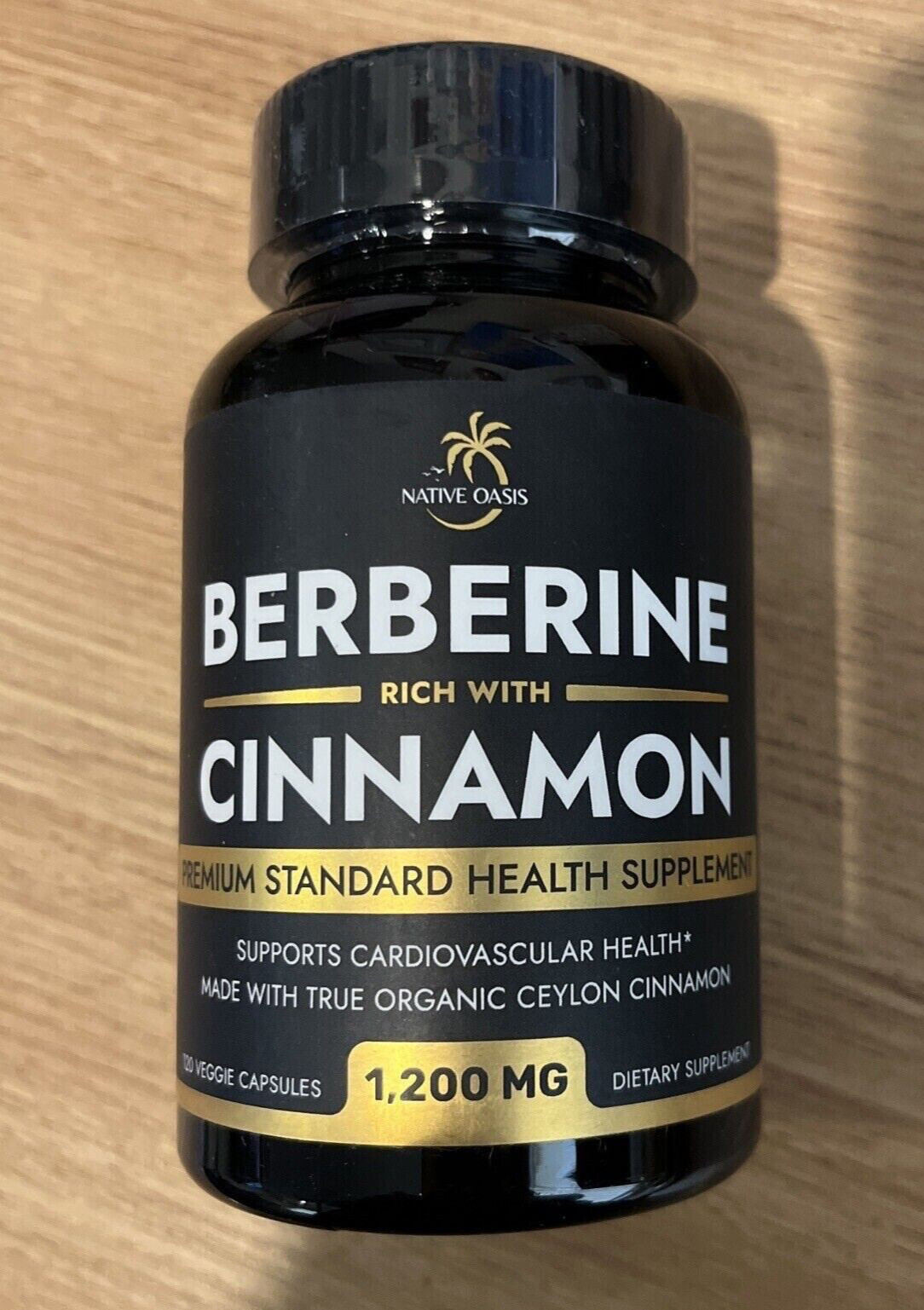 Berberine Supplement with Cinnamon 120 Capsules-2 per serv EXP 12/26 NEW