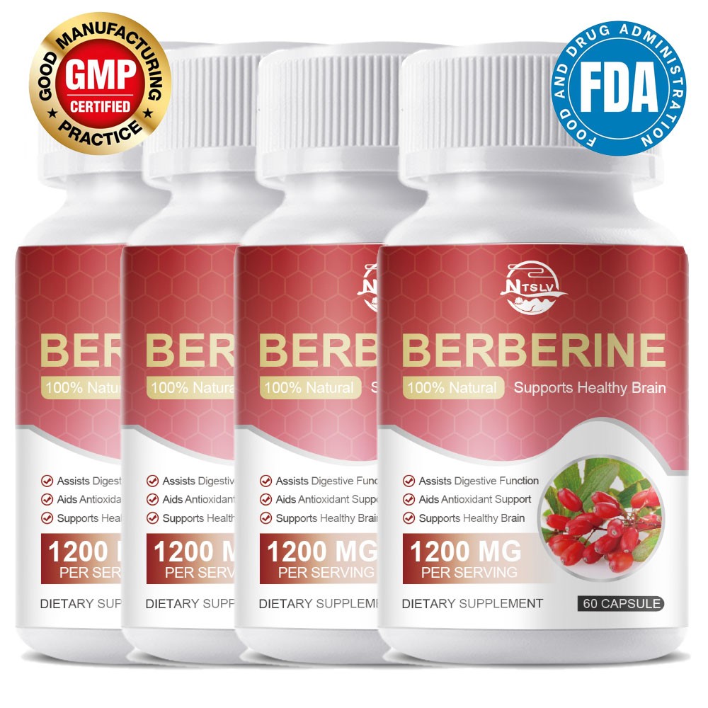 Berberine capsules help improve digestion intestinal health and inflammation 60p
