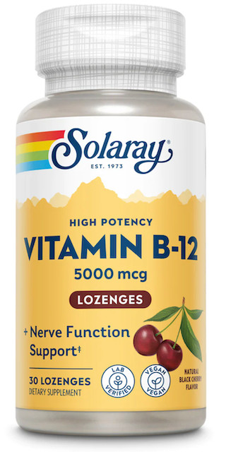 Solaray Vitamin B-12 5,000 mcg 30 Lozenges