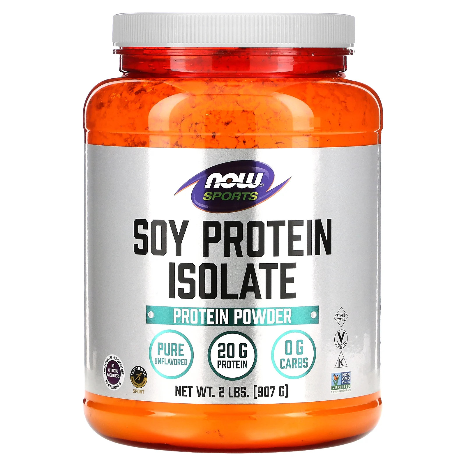 Sports, Soy Protein Isolate, Pure Unflavored, 2 lbs (907 g)