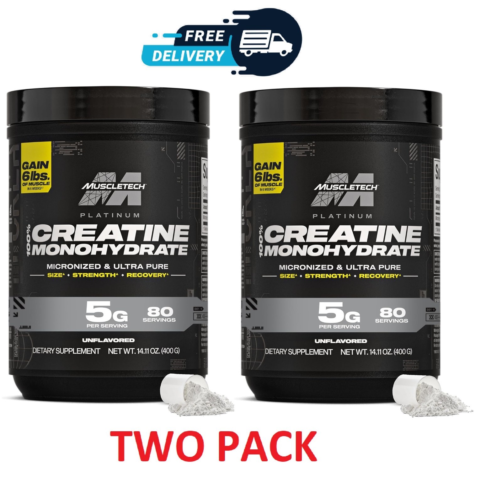 Creatine Monohydrate Powder MuscleTech Platinum Pure Micronized Muscle Recove…