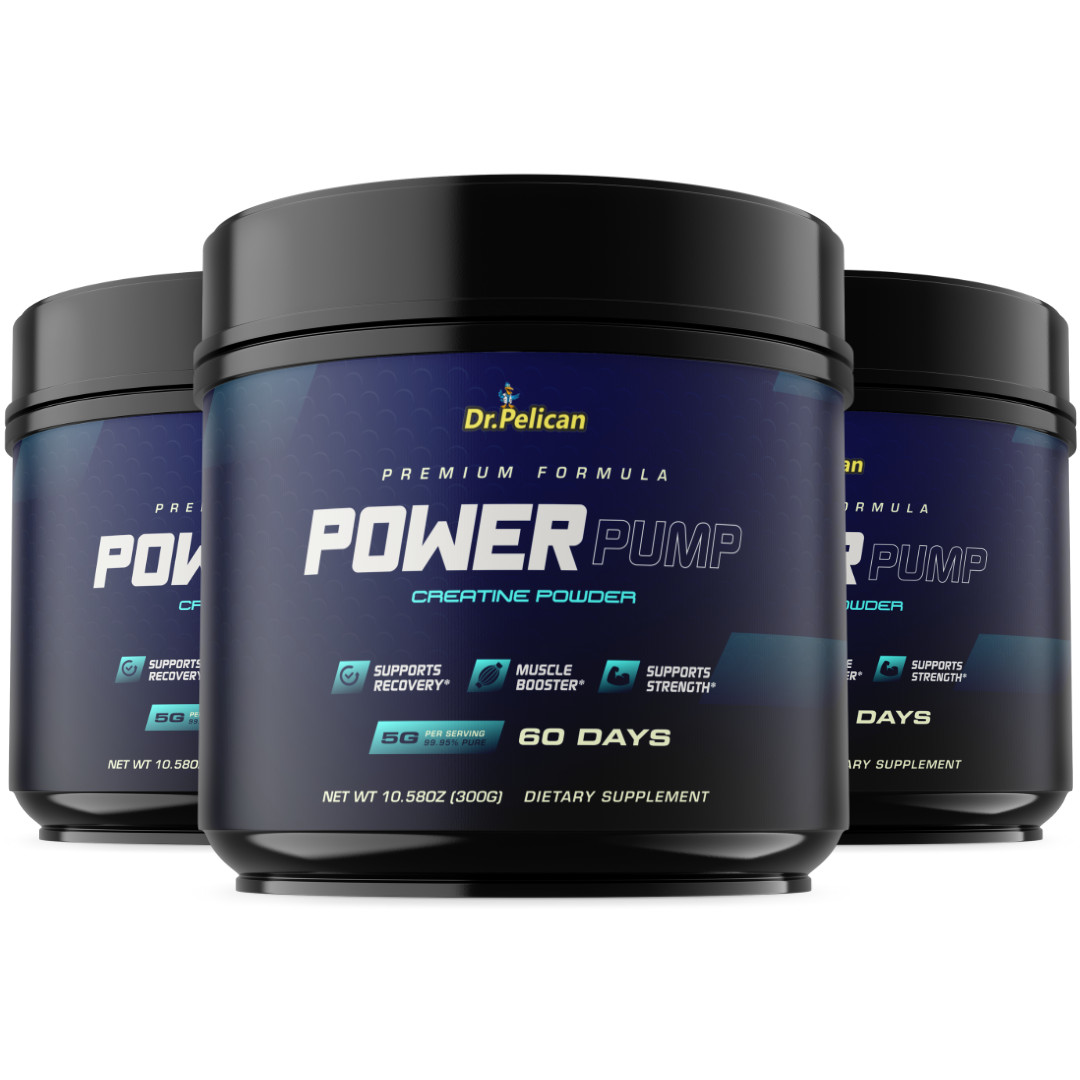 POWER PUMP- PREMIUM Creatine Powder-Sports & Fitness- 3 Bottles- (180days) 900g