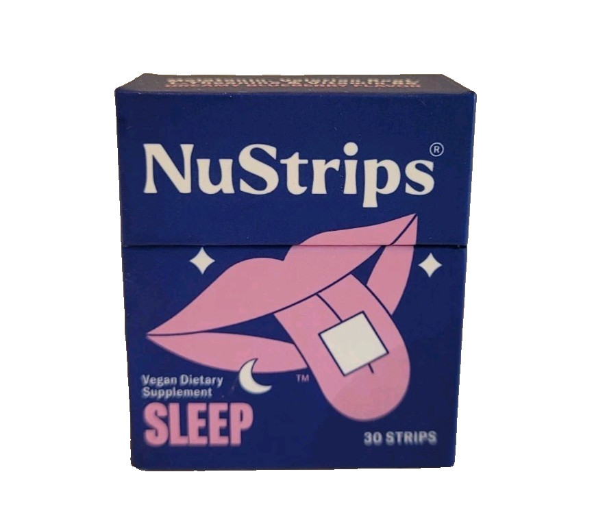 NuStrips Sleep in a Strip | 30 Oral Sleep Strips  DREAMY BLUEBERRY w/ Melatonin