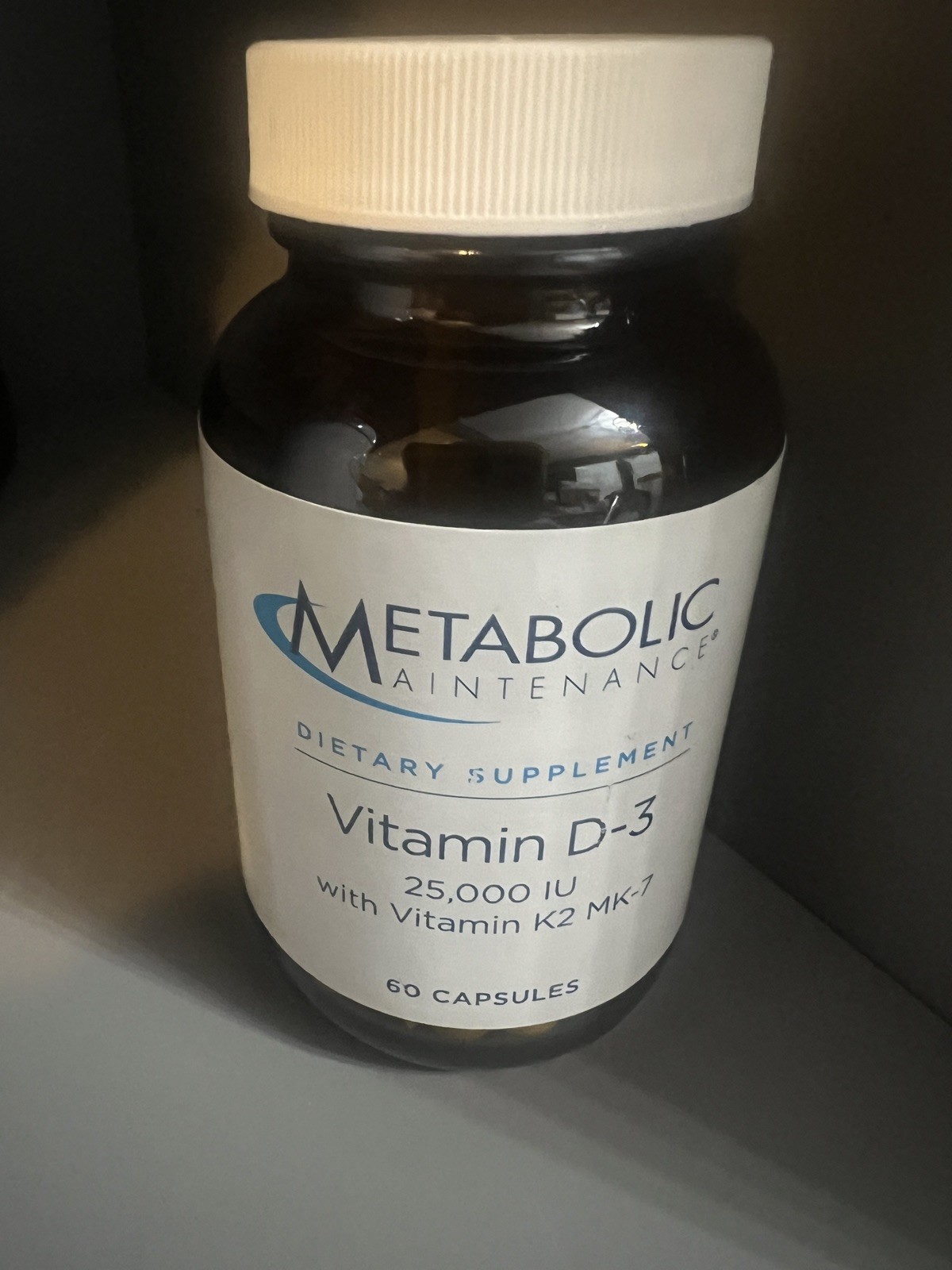Metabolic Maintenance Vitamin D-3 25,000 IU  K2  60 Capsules. EXP 4/26 FREE SHIP
