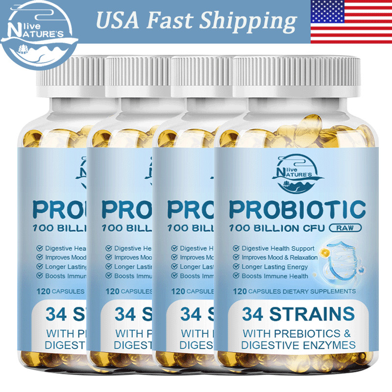 Probiotics 100 Billion CFU Potency Digestive Immune Health 120 Capsules DIGESTIV
