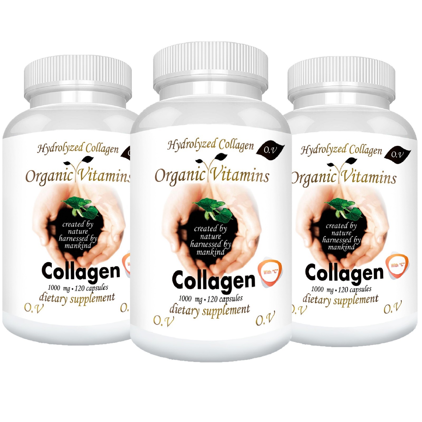 3 Bottles Collagen Supplement – Hair Growth, Skin Glow & Joint Flexibility