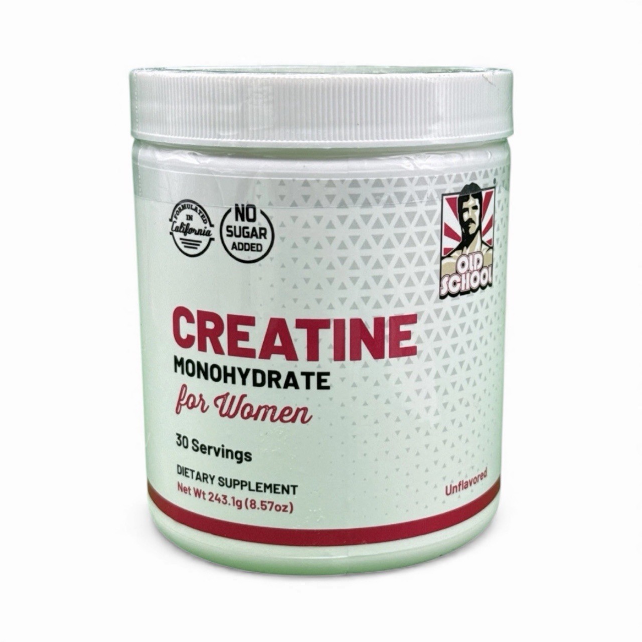 Old School Creatine Monohydrate Powder for Women 30 servings unflavored  – New