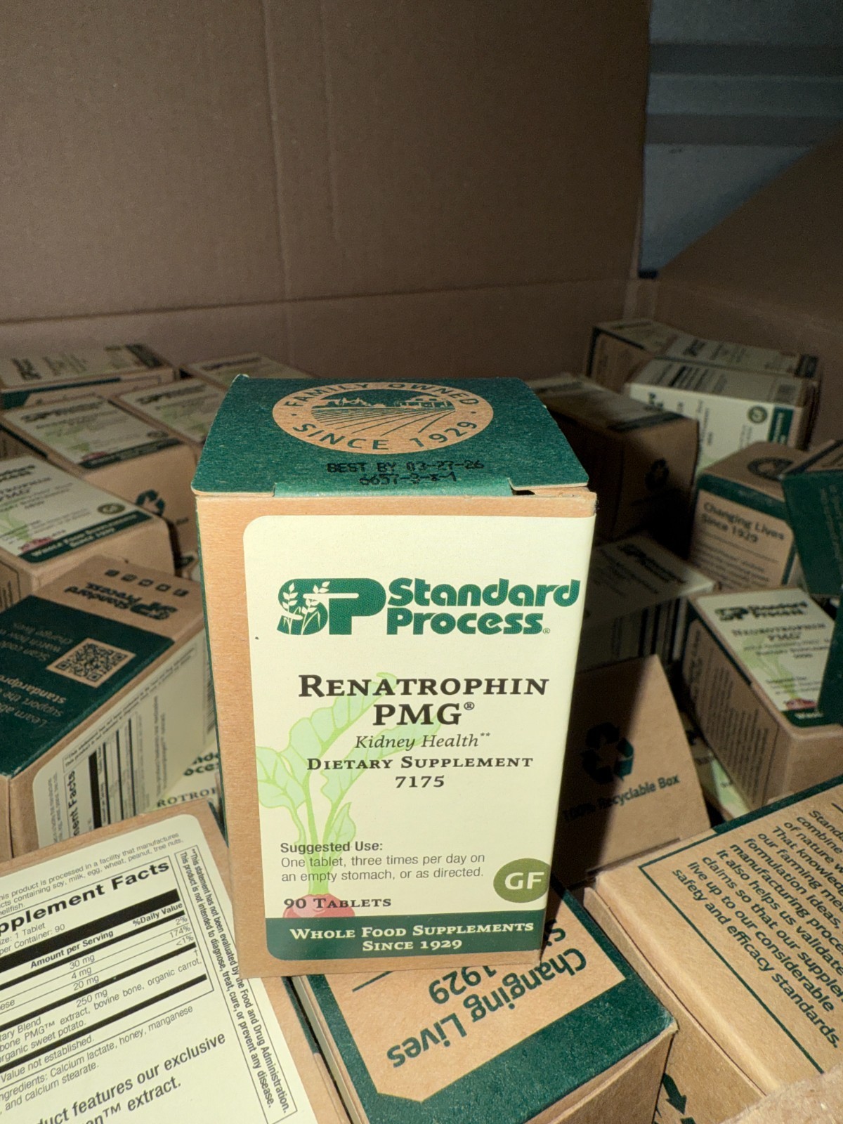 Renatrophin pmg 90 tablets by Standard Process exp 3/26