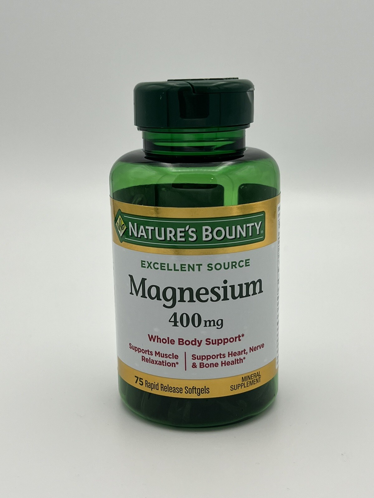 Nature’s Bounty Magnesium 400 Mg 75 Ct Rapid Release Softgel EXP 03/2026