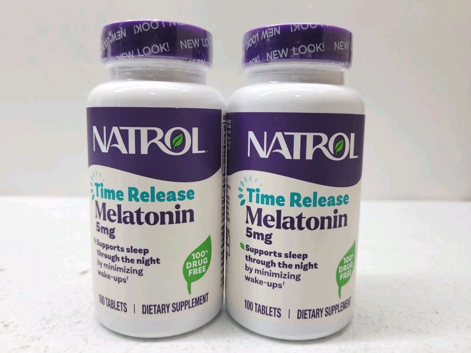2 Pack Natrol Melatonin Time Release 5mg (100 Tablets Each 200 total) EXP 06/28