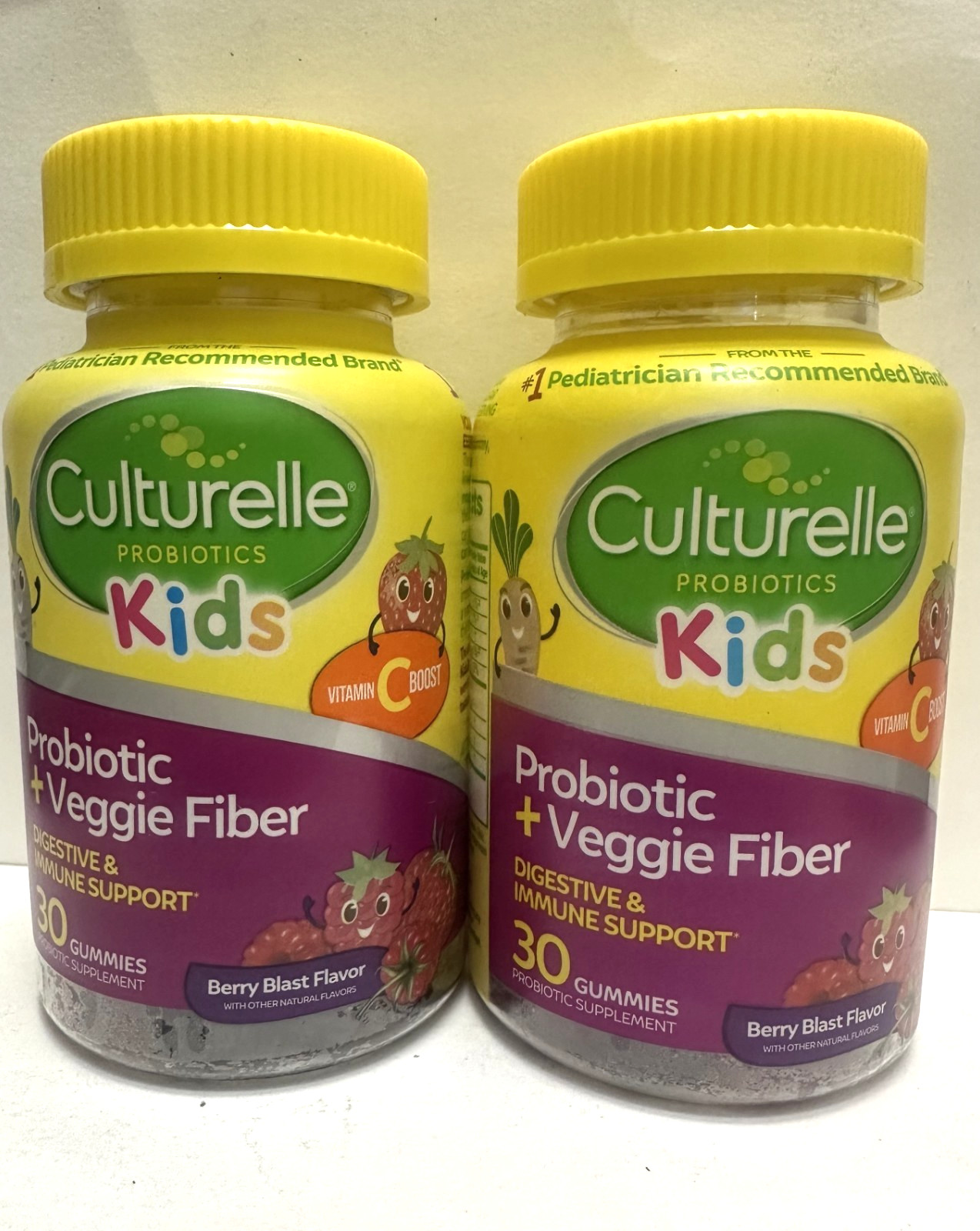 Culturelle Kids Probiotic+Veggie 2Packs(30Gummies)Berry Blast Exp:10/25&11/25