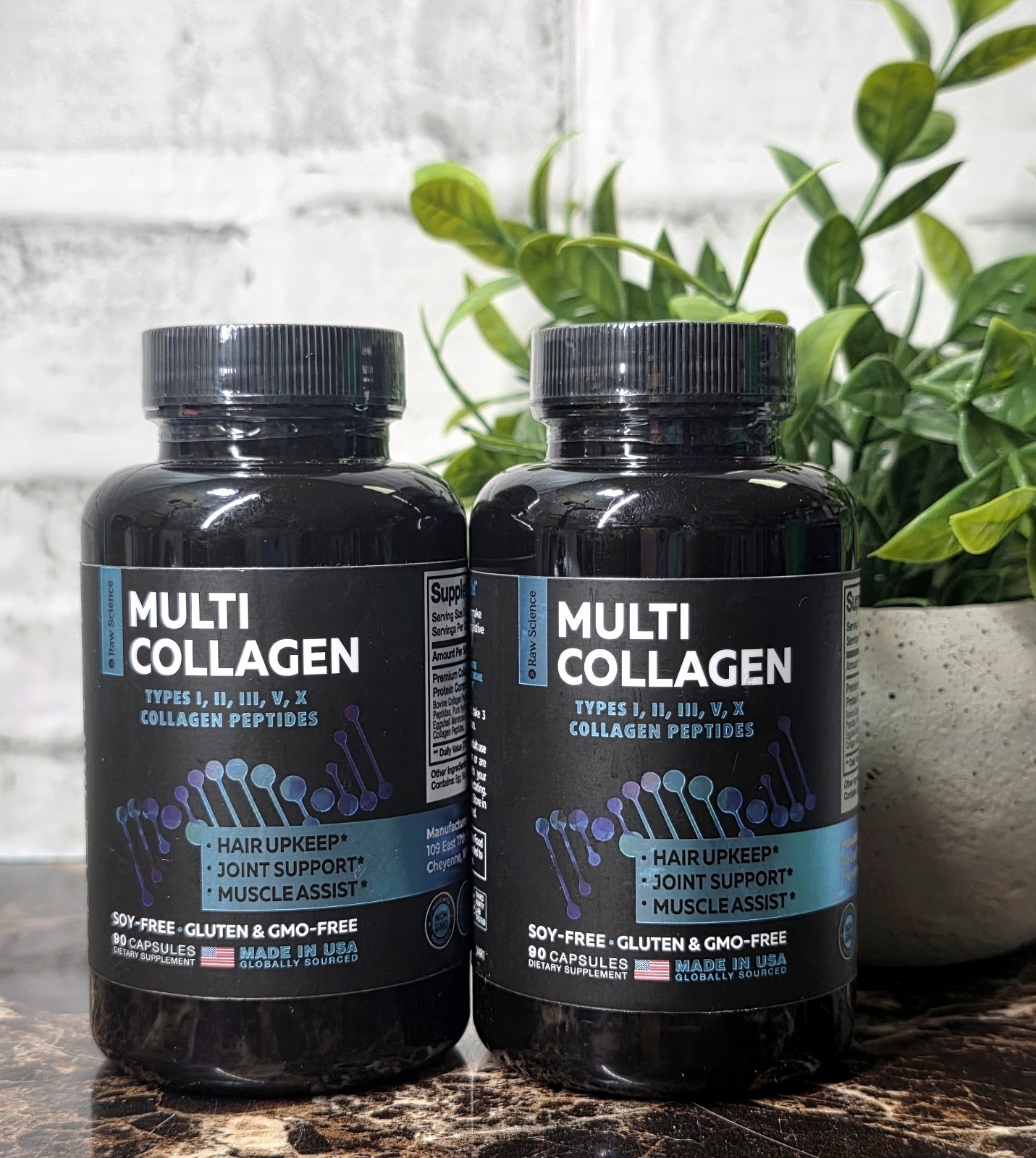 2PK. Raw Science Multi Collagen Complex Types I, II, III, V, X – 90 caps Ex 8/27