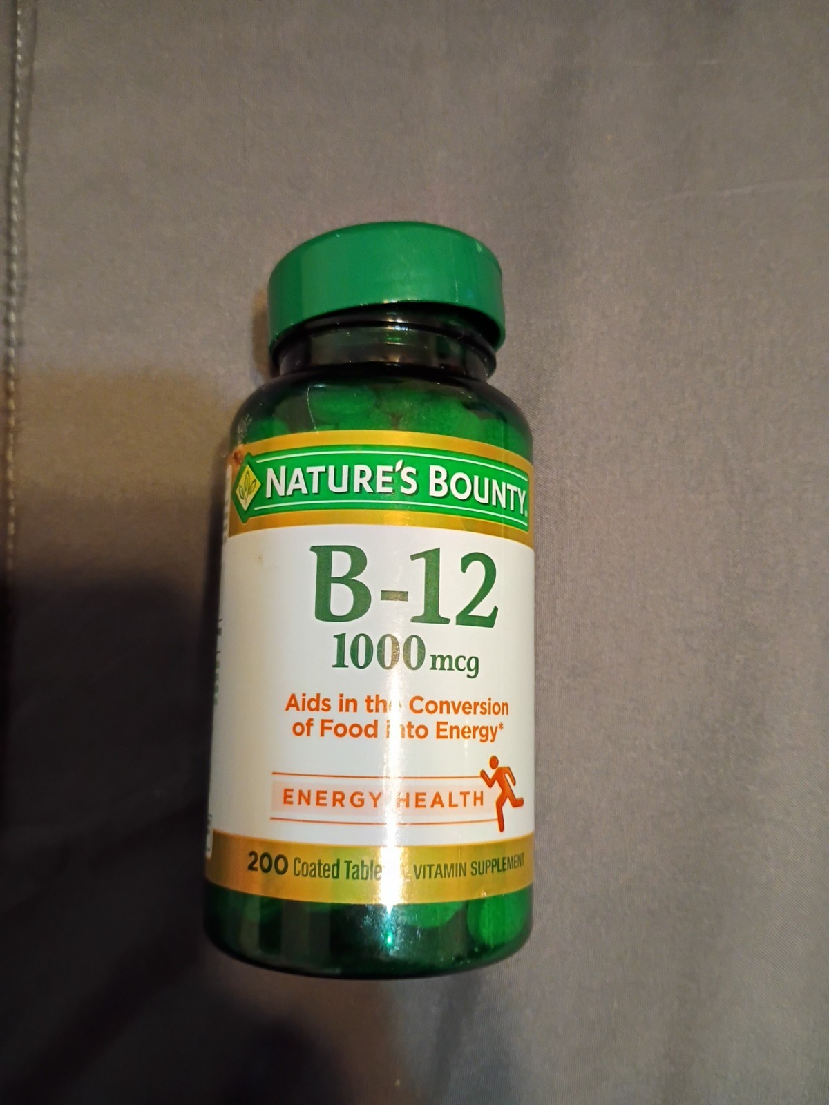 Nature’s Bounty B12 1000 MCG 200 Tablets Vitamin Supplement. Expires 07/27