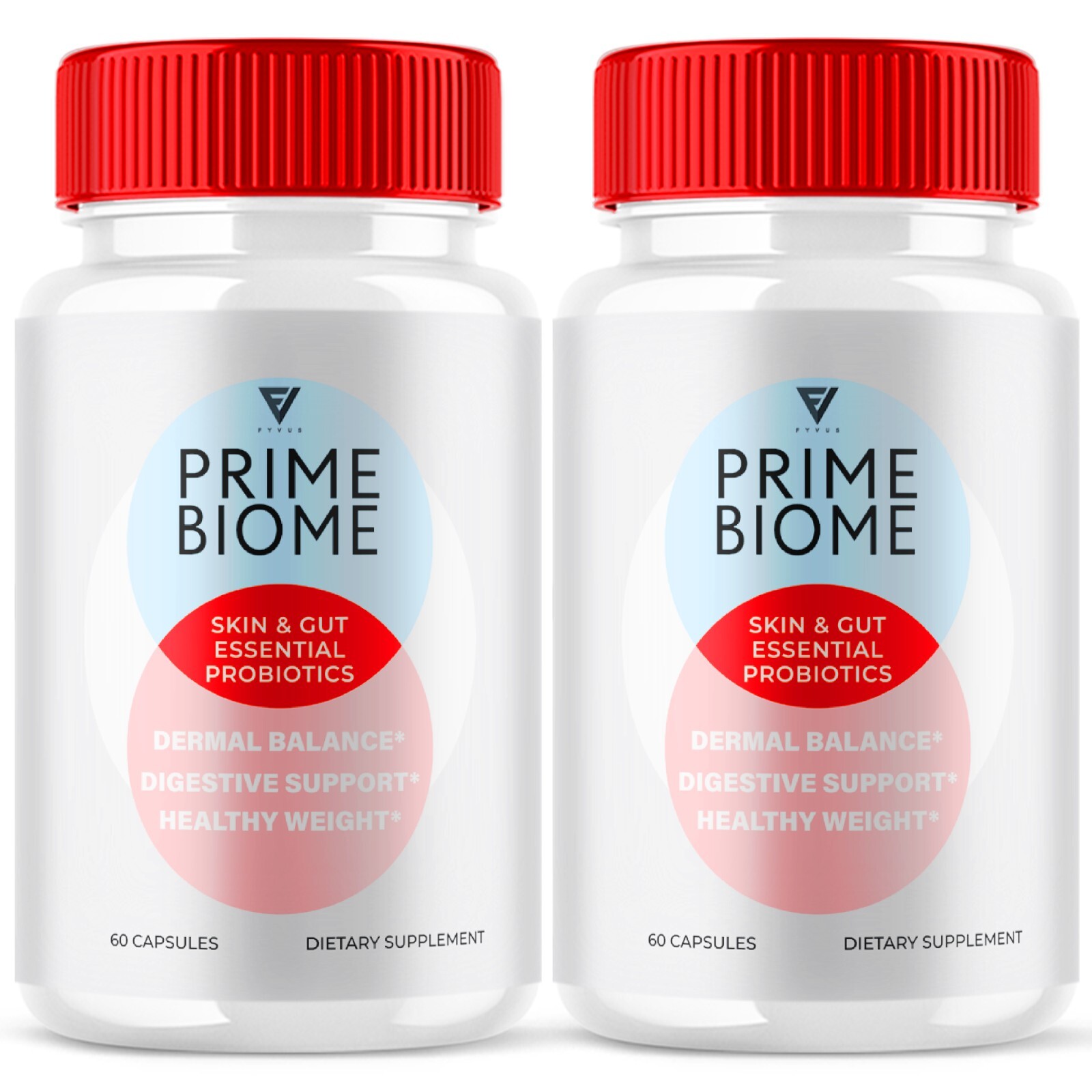 (2 Pack) Prime Biome Probiotic Supplement PrimeBiome Capsules (120 Capsules)