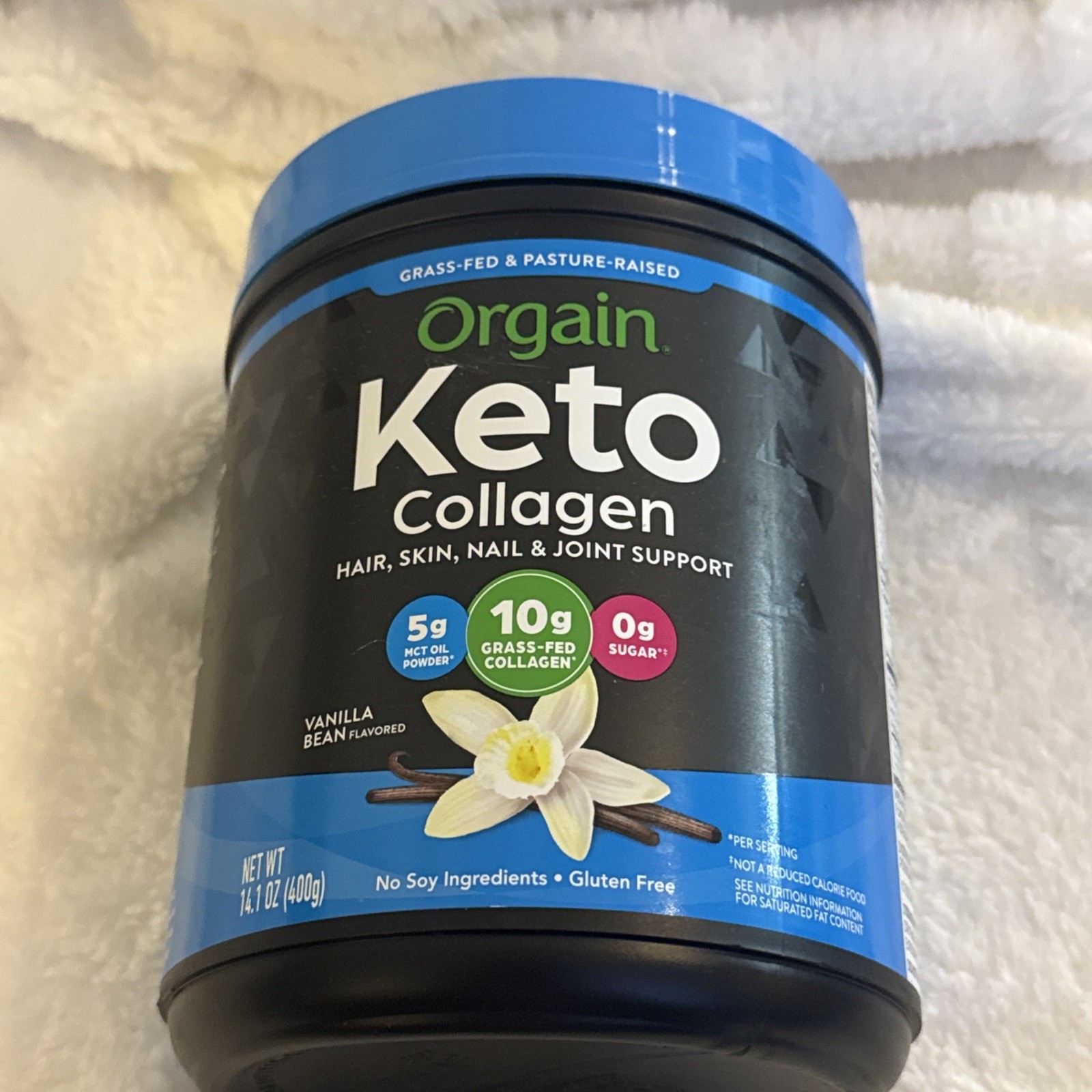Orgain Keto Collagen Protein Powder Vanilla Bean – 14.1oz Hair Skin Nail Joint