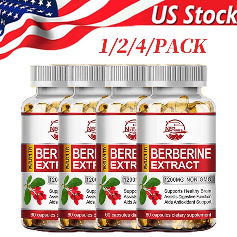 Premium Berberine HCL Extract 1000mg Capsules – Blood Sugar Support 240pills