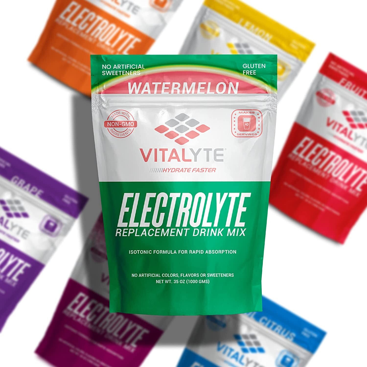 Electrolytes Powder, Drink Mix for Energy Boost & Recovery, Hydration Powder 2PK
