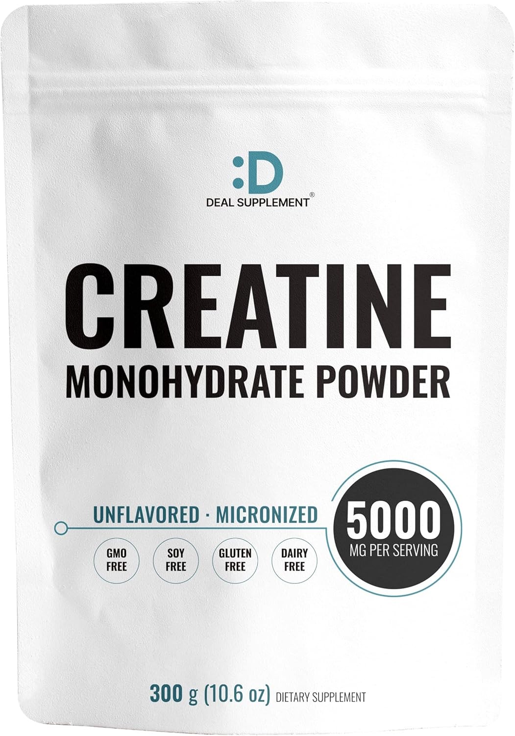 Instant Creatine Monohydrate Powder, 5g Per Serving – 60 Servings (Pack of 1)