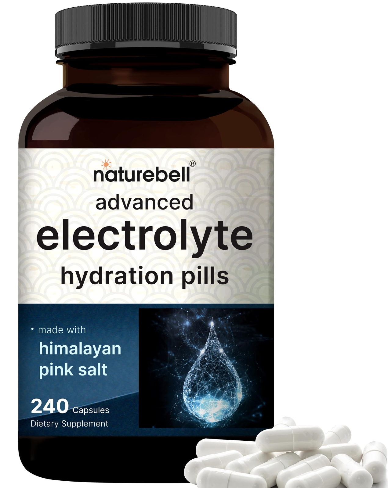 Electrolyte Hydration Pills – 240 Caps | Keto, Himalayan Salt, Magnesium & More