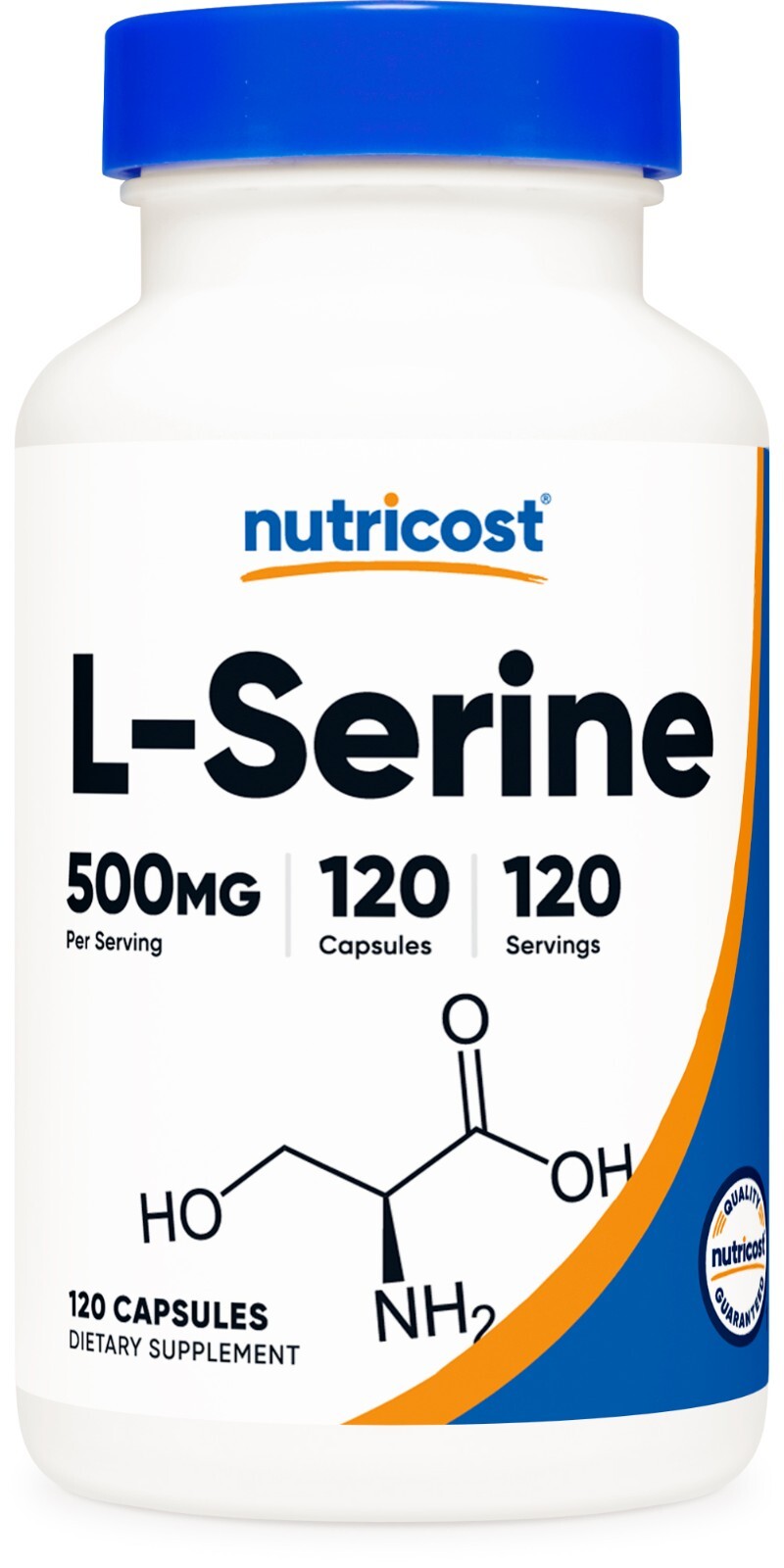 Nutricost L-Serine 500mg, 120 Capsules, 120 Servings – Non-GMO, Gluten Free