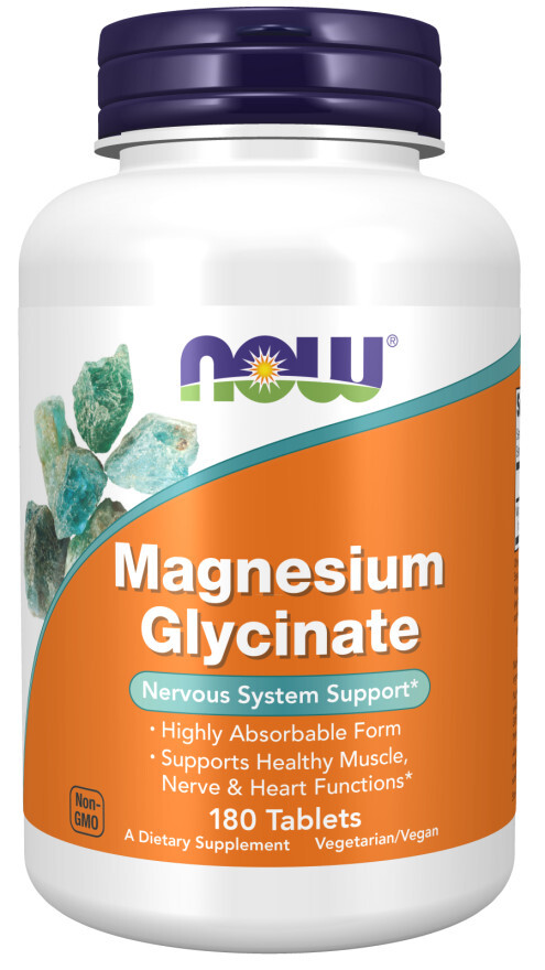 Now Foods Magnesium Glycinate 100mg – 180 Tablets