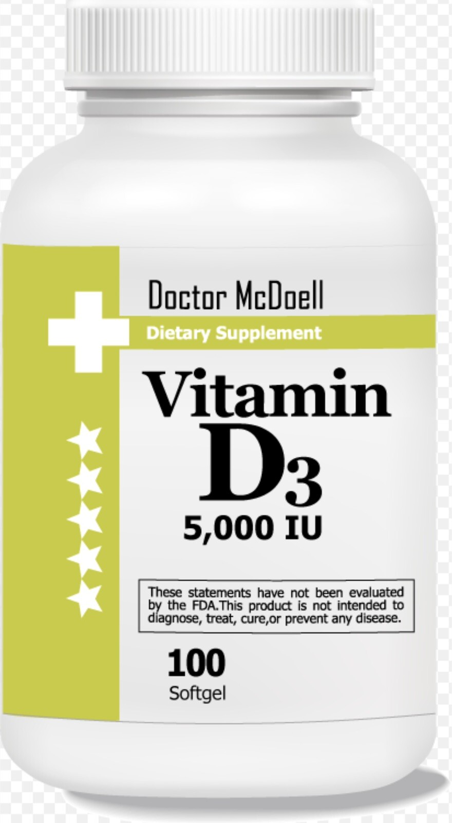 Vitamin D3 5,000IU, Helps Body Absorb Calcium, Treat Bone Disorders
