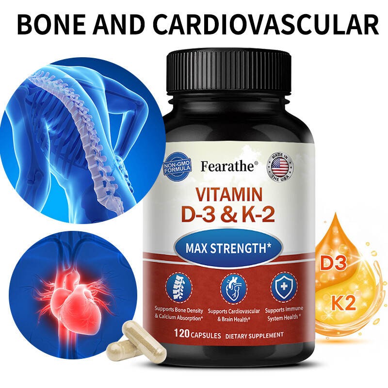 Vitamin K2 (MK7) with D3 2000 IU Supplement, Bone Density, Immune Health