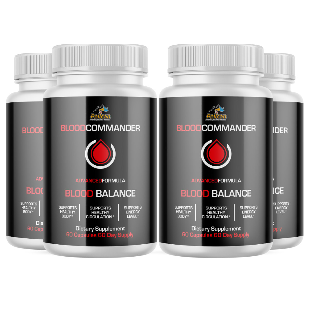 Blood Commander- Blood Sugar Support- 4 Bottles- 240 Capsules