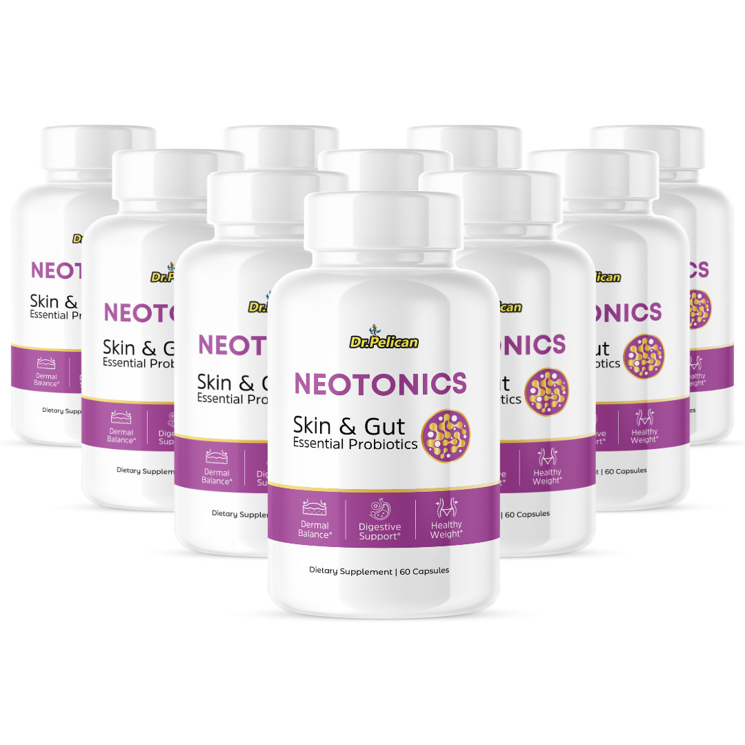 Neotonics- Skin & Dermal Support/Digestive Support- 10 Bottles- 600 Capsules