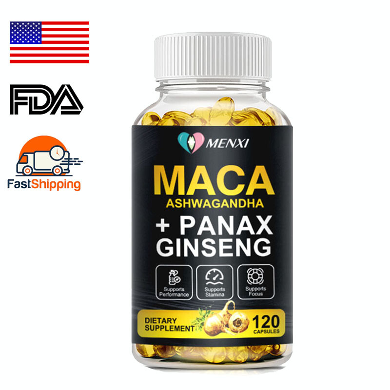 Maca Root 120 Capsules 10000 Mg High Potency Organic Pills For Men,Women Energy