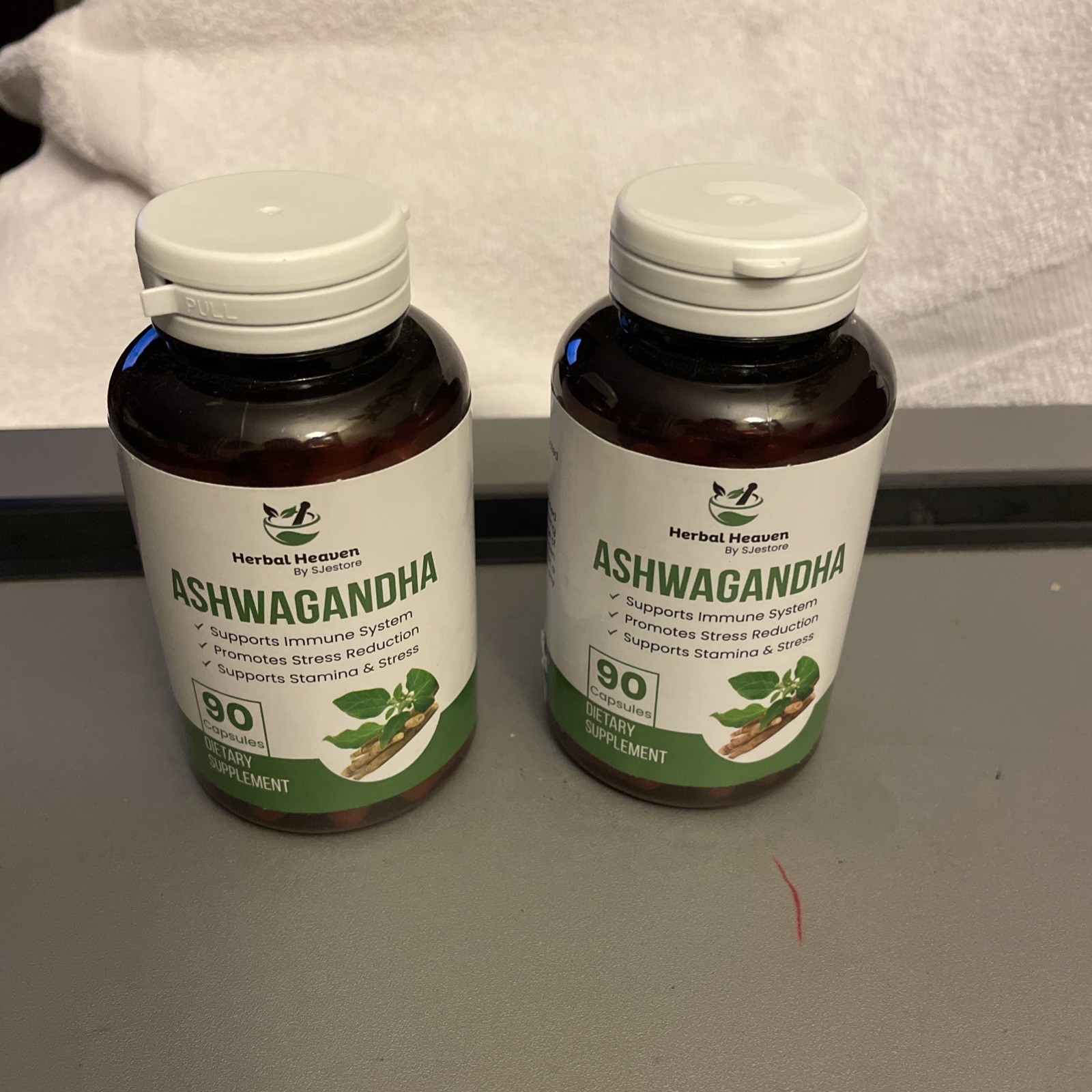 2 Bottles of 90 ct Ashwagandha 250mg Capsules (total of 180 capsules)