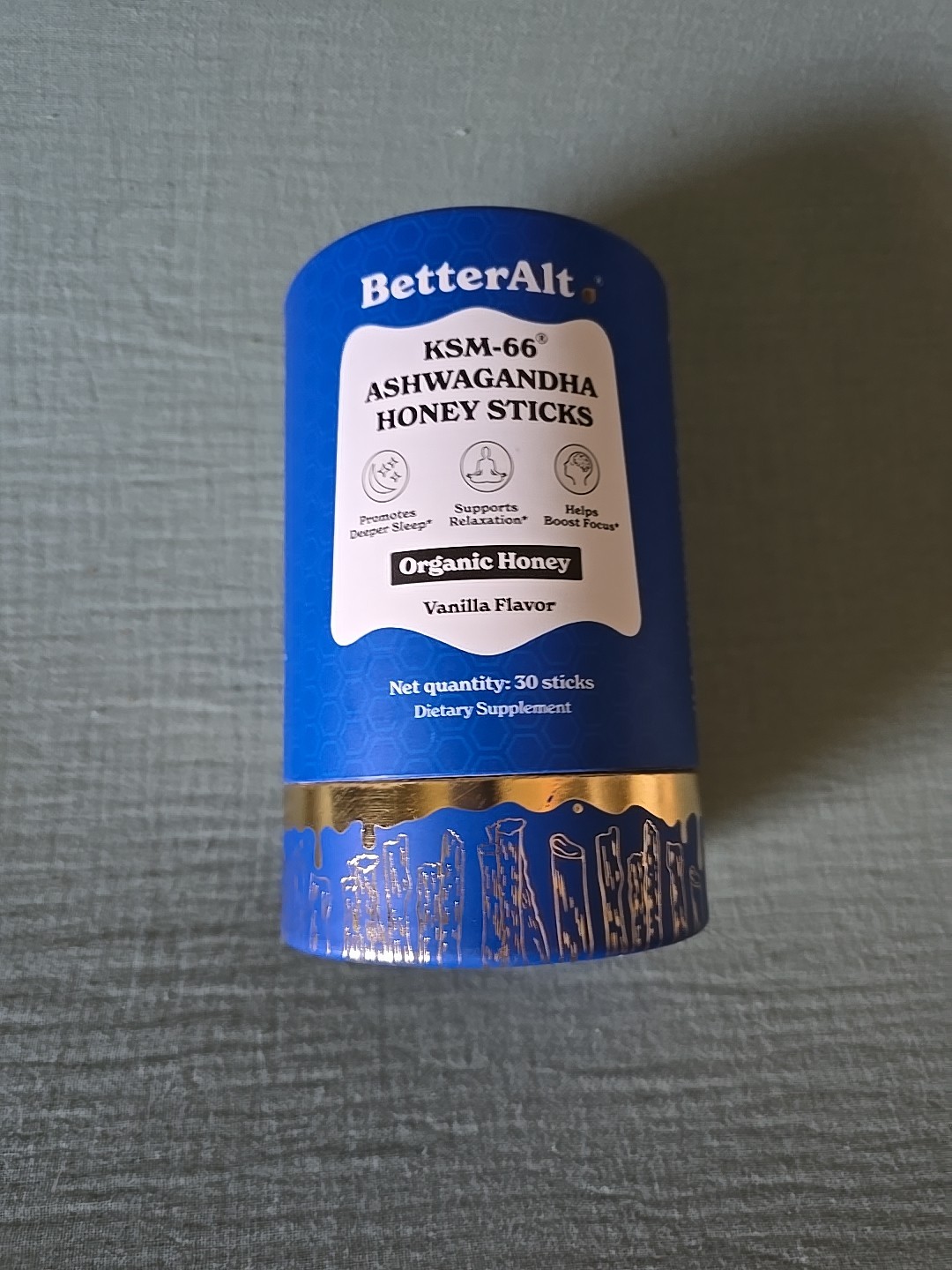 Better Alt KSM-66 Ashwagandha Honey Sticks | Organic Multiflora 30 Sticks