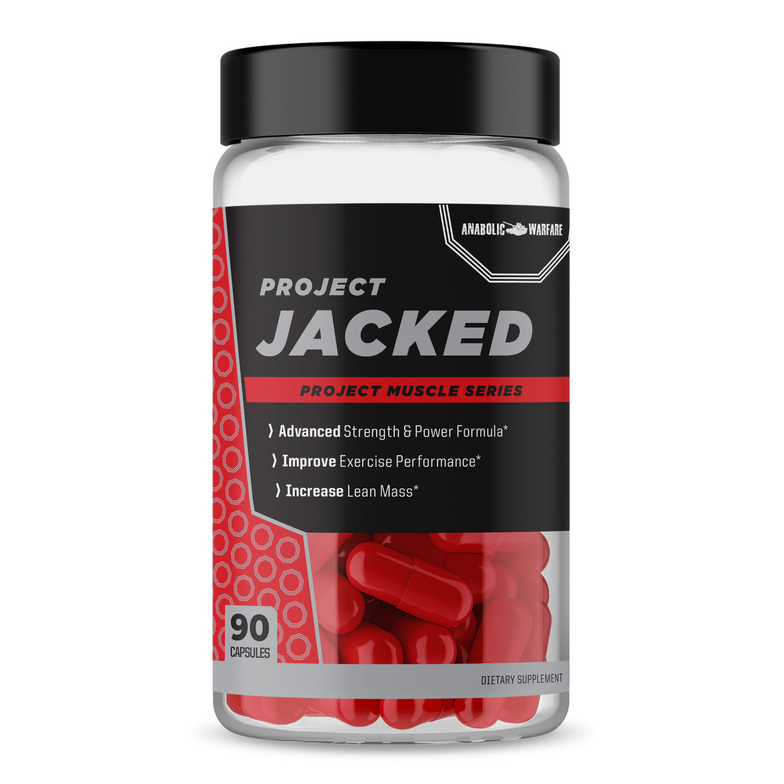 ANABOLIC WARFARE PROJECT JACK’D Strength Power Performance Lean Mass 90 Capsules