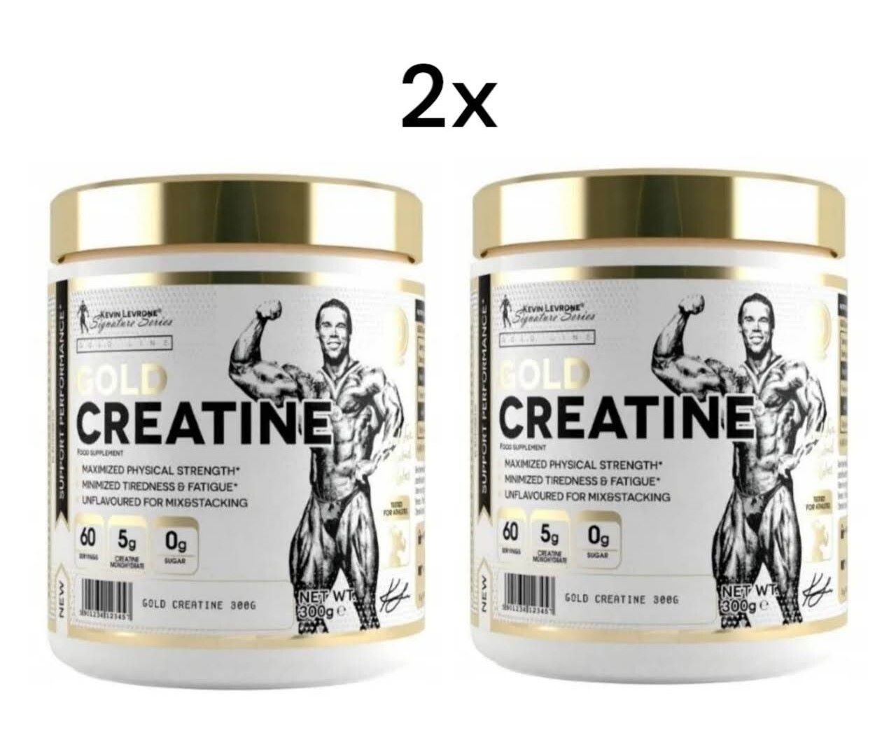 Kevin Levrone Gold Creatine 2 x 300g PURE MONOHYDRATE natural flavor