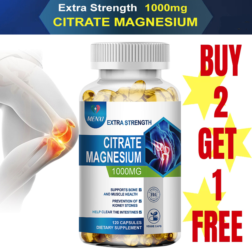 Magnesium Citrate Capsules 1000mg – Max Absorption Magnesium Pills for Muscle